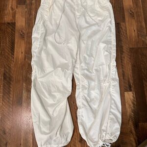 Edikted White Drawstring Pants